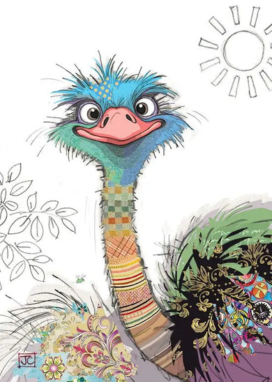 Bug Art Oscar Ostrich Card Blank