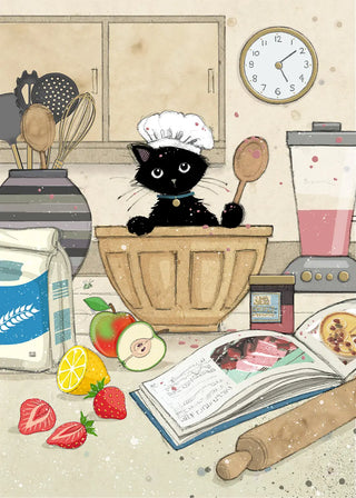 Bug Art Chef Kitty Card Blank