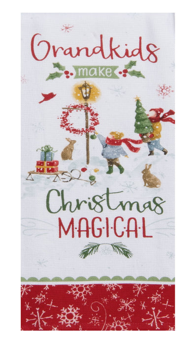 Kay Dee Magical Winterland Grandkids Dual Purpose Terry Towel Kitchen Towel