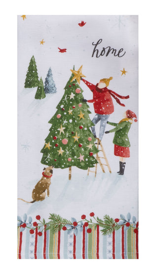 Kay Dee Magical Winterland Tree Dual Purpose Terry Towel Kitchen Towel