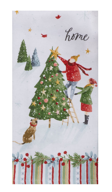 Kay Dee Magical Winterland Tree Dual Purpose Terry Towel Kitchen Towel