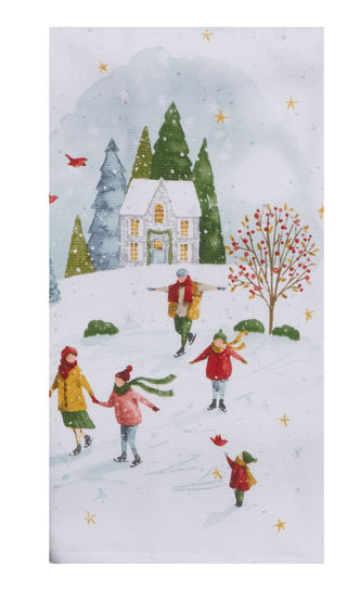 Magical Winterland Home Scene Dual Purpose Terry Towel Kitchen Towel