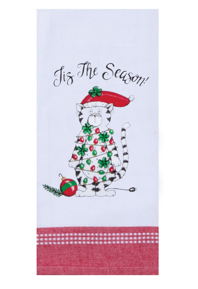 Kay Dee Snarkasm Pet Tis the Season Tea Towel Kitchen Towel