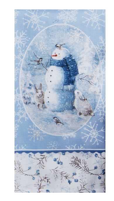 Kay Dee Let it Snow Snowman Dual Purpose Terry Towel Kitchen Towel