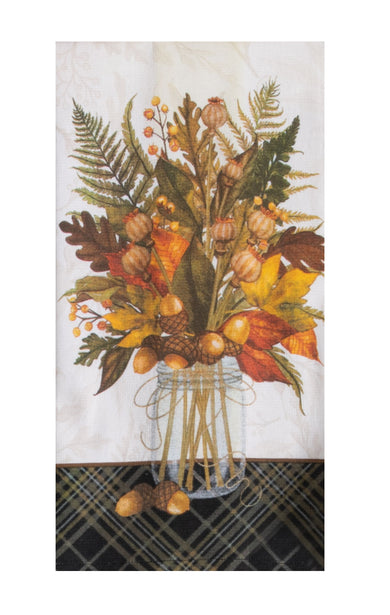 Fall Splendor Mason Jar Dual Purpose Towel Kitchen Towel