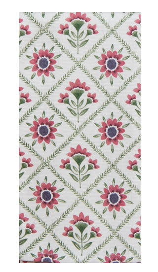 Mulberry Bloom Block Print Dual Purpose Towel Kitchen Towel