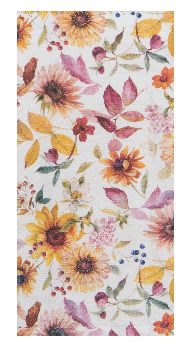 Mulberry Bloom Floral Toss Dual Purpose Towel Kitchen Towel