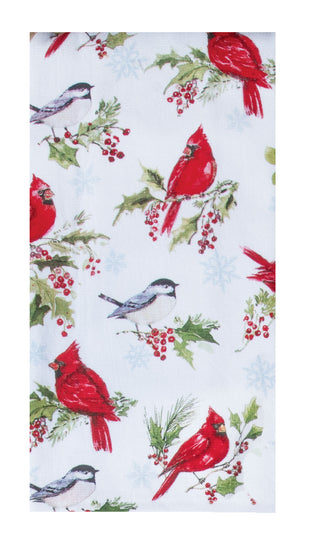 Winterberry Bird Toss Dual Purpose Towel Kitchen Towel