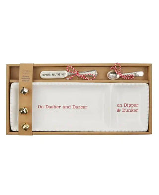 Holiday Double Sectioned Tray Set
