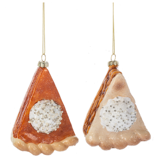 Glass Holiday Pie Ornaments