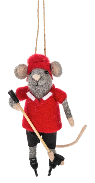 Hockey Mouse Ornament