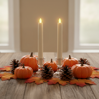 Ivory LED Taper Candle 2p Set - 8.5