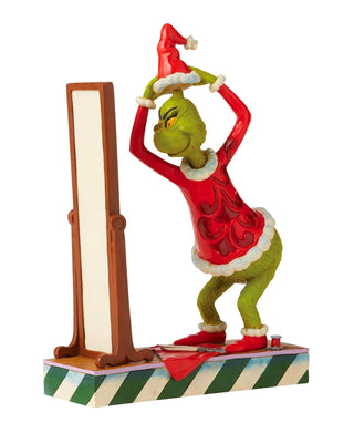 Jim Shore Grinch Dressing In Santa Suit Figurine