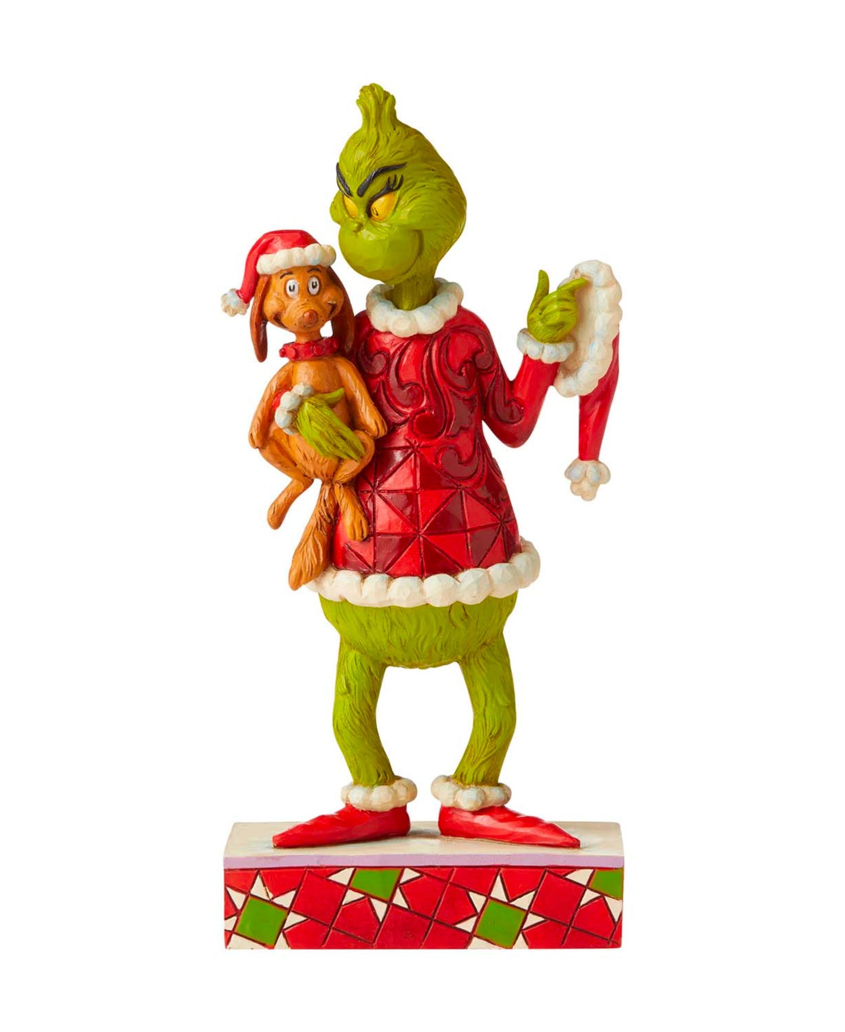 Jim Shore Grinch Holding Max Figurine