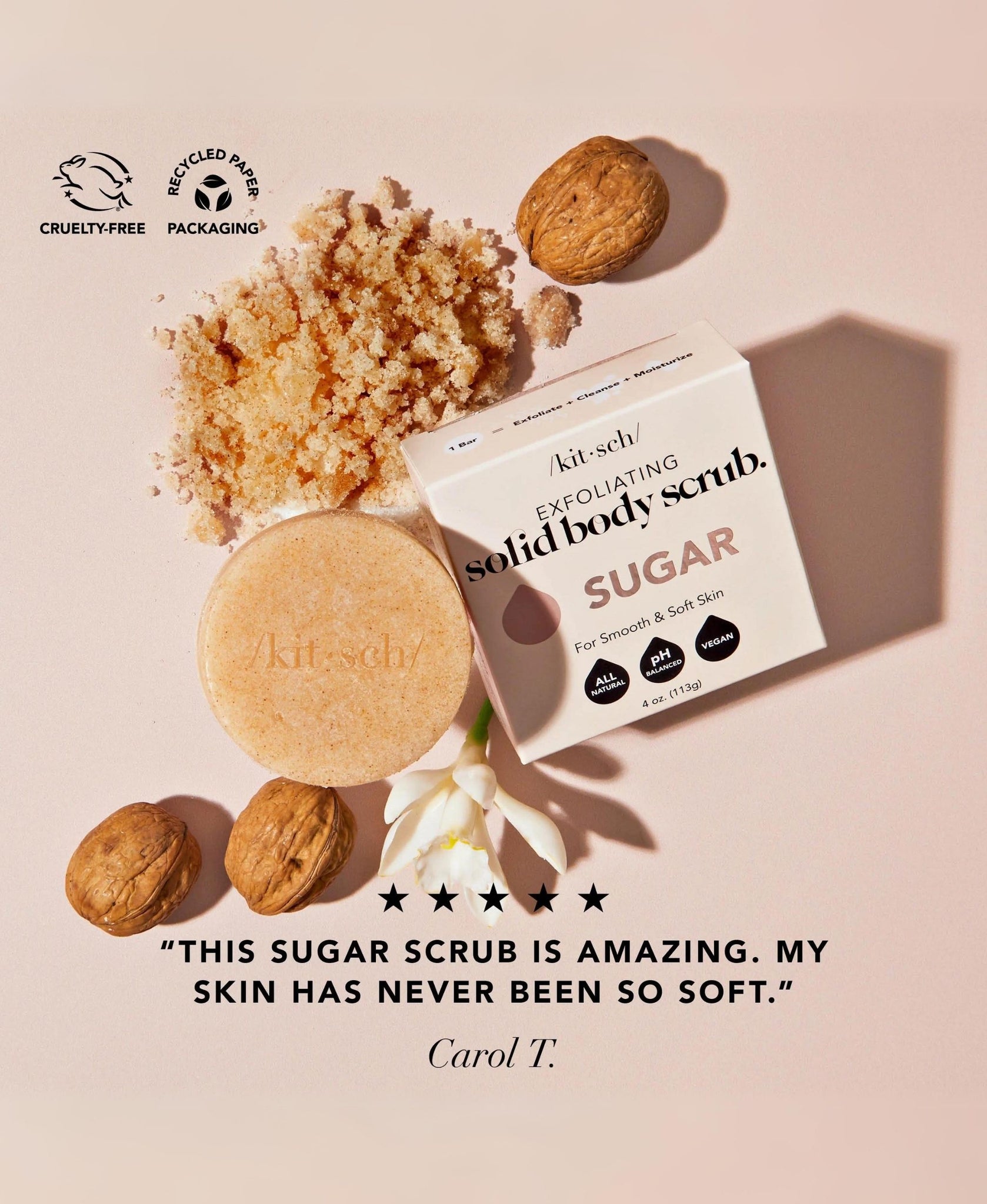 Kitsch - Exfoliating Solid Body Scrub - Sugar