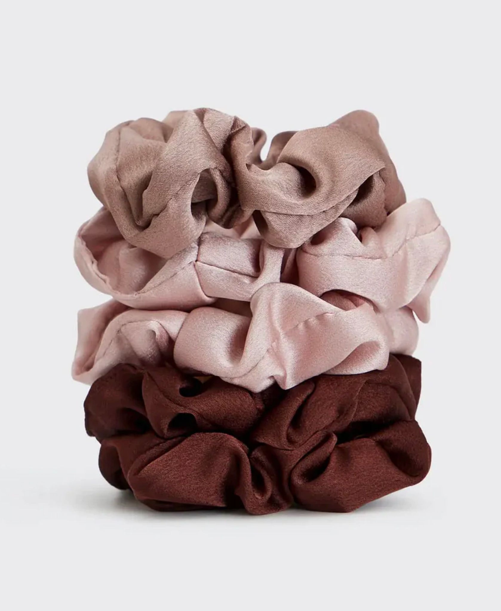 Kitsch - Satin Sleep Scrunchies 5pk - Cameo