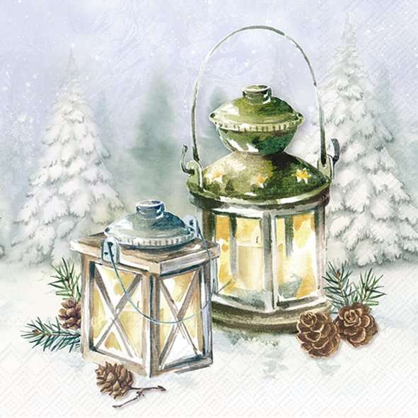IHR A Frosty Night Lunch Napkins