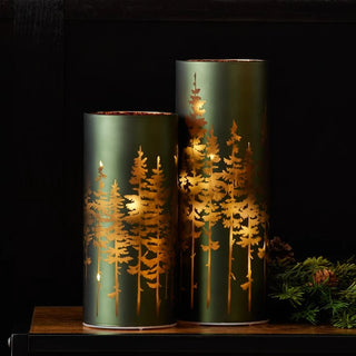 LED Frosted Pine Trees Luminary