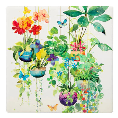 Bug Art Ceramic Coaster - Flowers/Plants