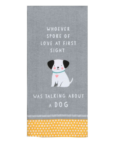 Love At First Sight - Dog Tea Towel