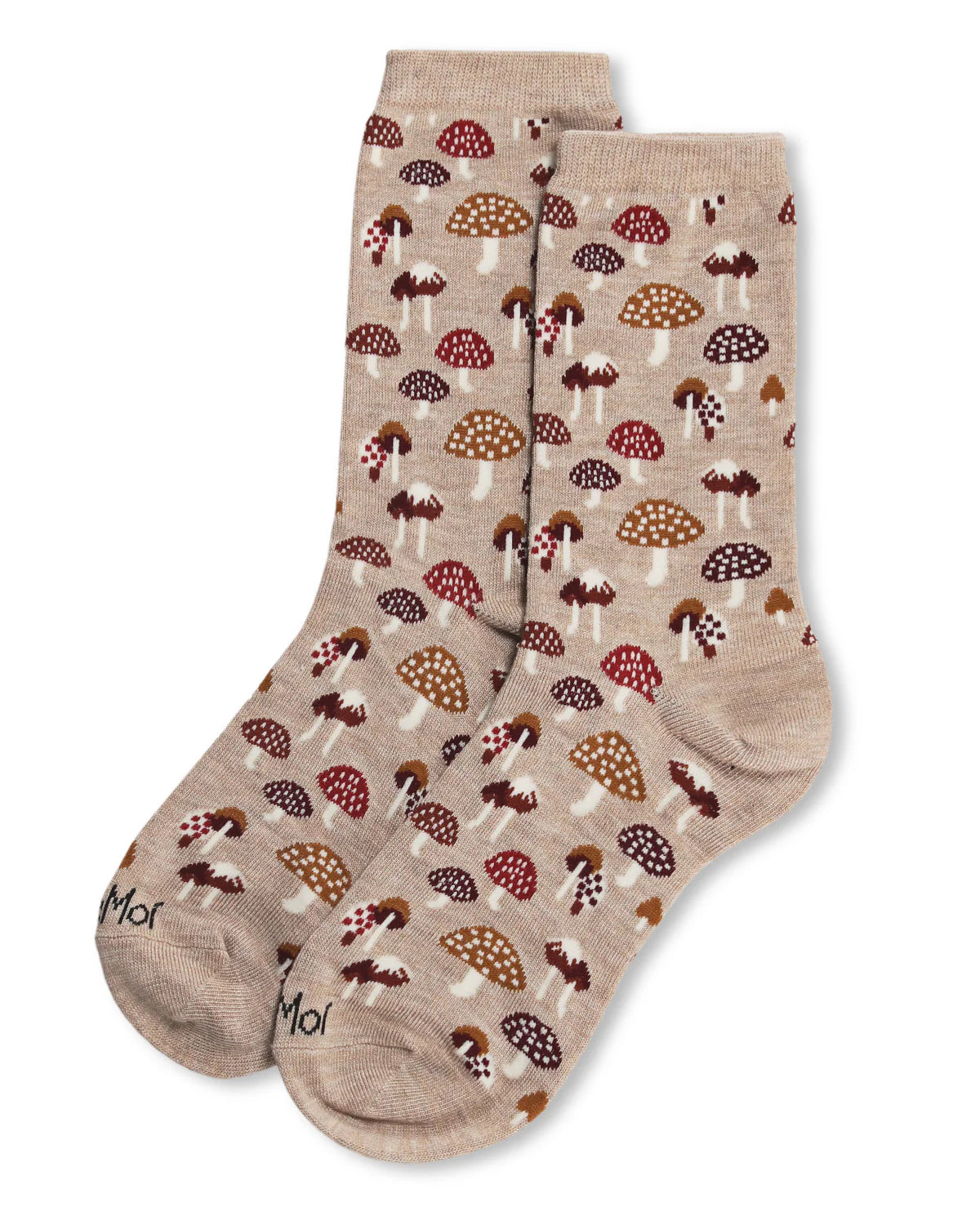 Women's Mushroom Field Bamboo Blend Crew Sock - Hemp Heather