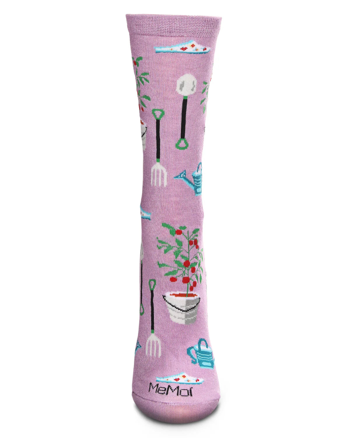 Women's Growing Garden Bamboo Blend Crew Sock - Lilac