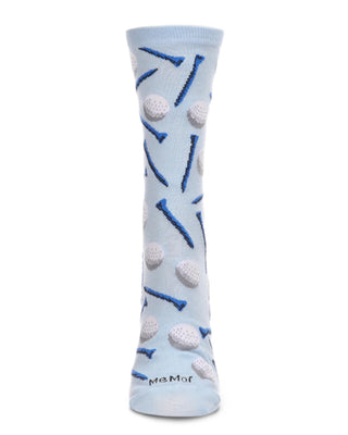 Women's Golf Madness Bamboo Blend Crew Sock - Light Blue