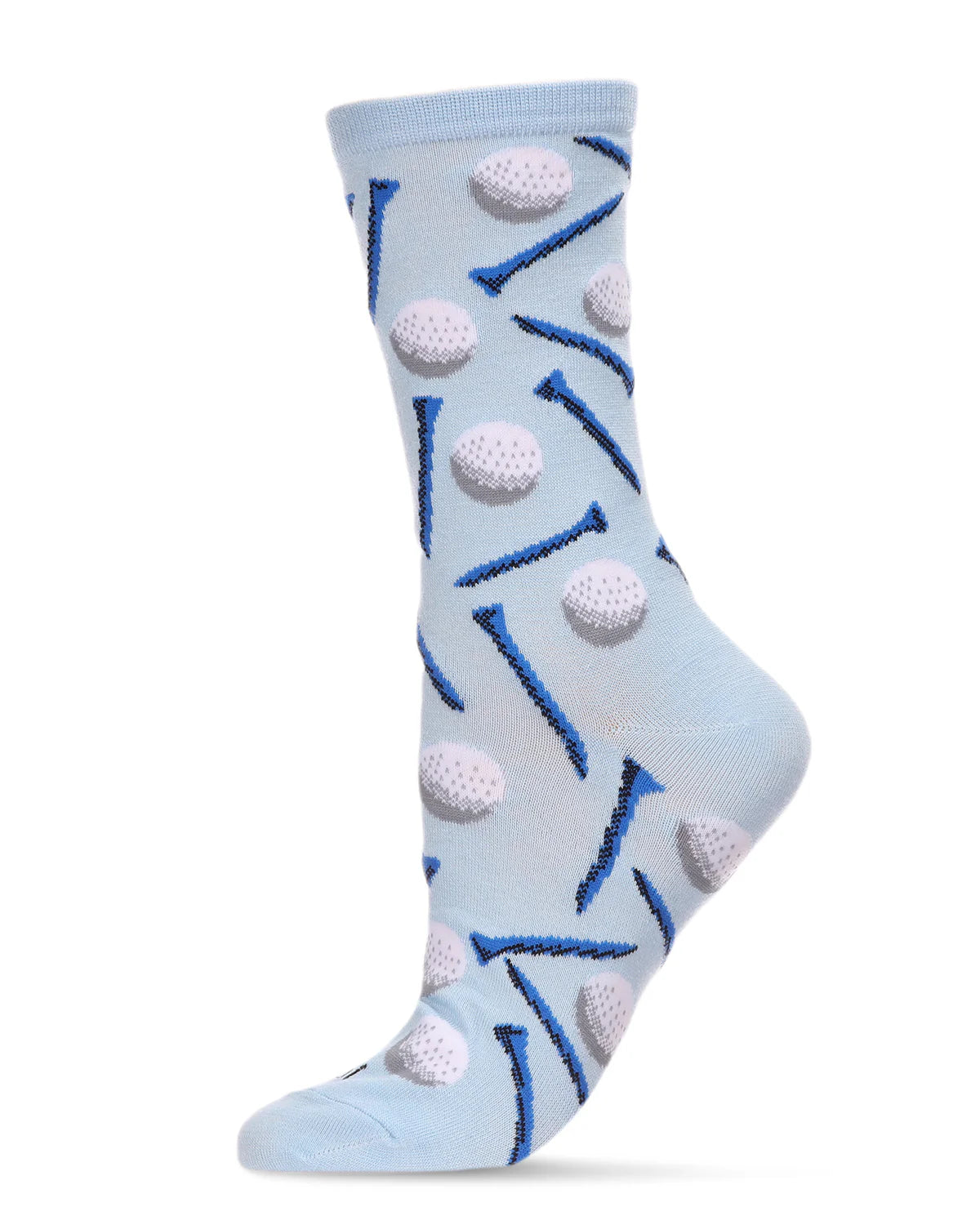 Women's Golf Madness Bamboo Blend Crew Sock - Light Blue