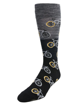 Men's Bicycles Patterned Rayon From Bamboo Crew Socks