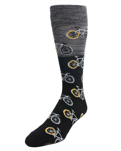 Men's Bicycles Patterned Rayon From Bamboo Crew Socks