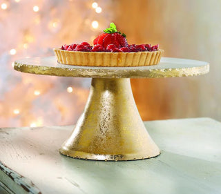 Marble Gold Pedestal Stand