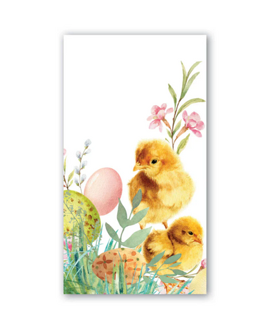 Michel Design Works Bunny Meadow Hostess Napkins-Chicks