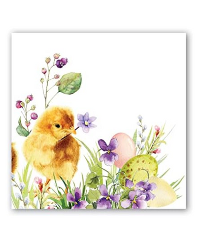 Michel Design Works Bunny Meadow Luncheon Napkins-Chick
