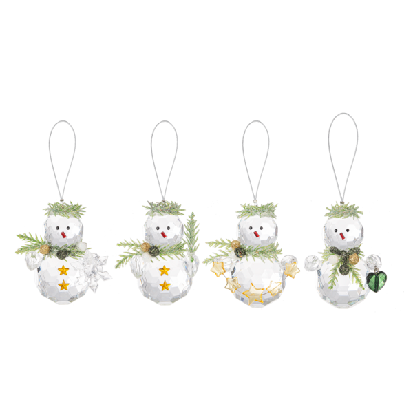 Teeny Mistletoe Snowman Ornaments