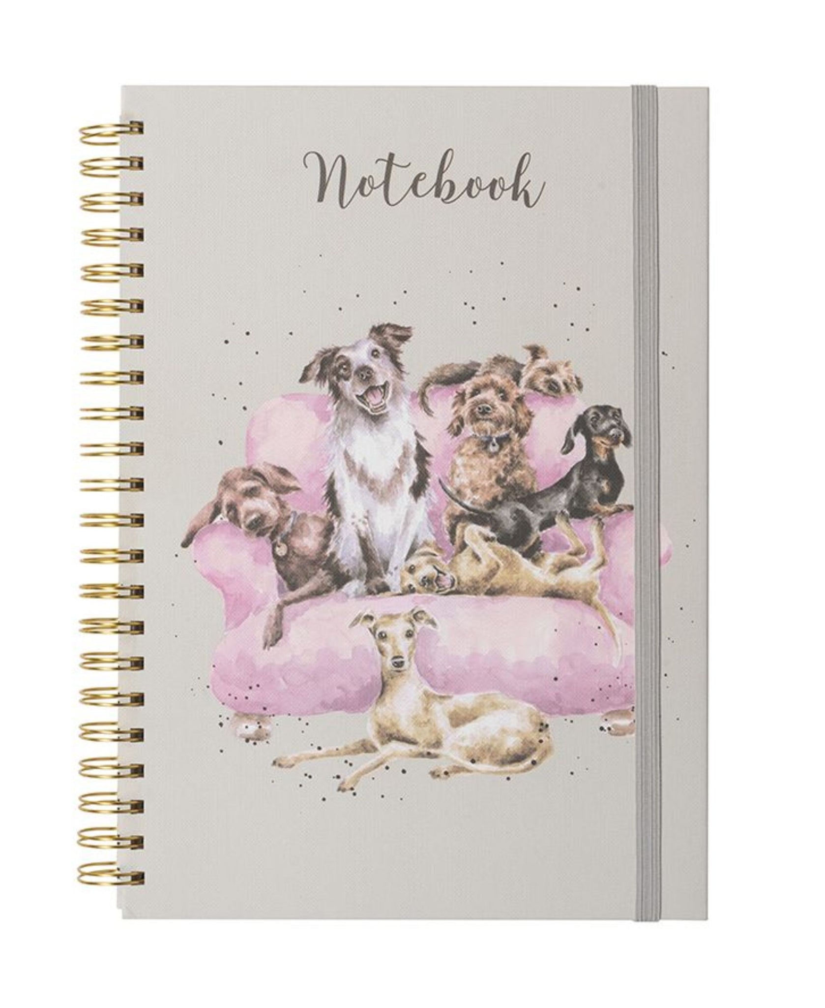 Wrendale Designs 'Movie Night' A4 Dog Large Spiral Bound Notebook