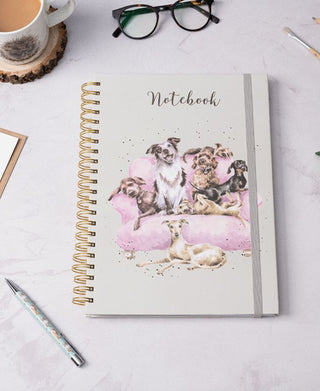 Wrendale Designs 'Movie Night' A4 Dog Large Spiral Bound Notebook