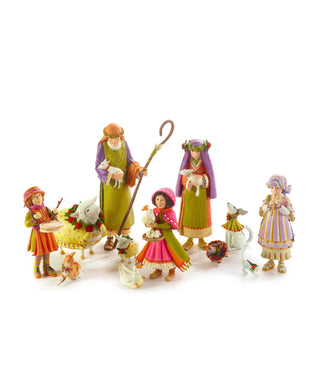 Patience Brewster Nativity Girl with Duck and Goose Figures