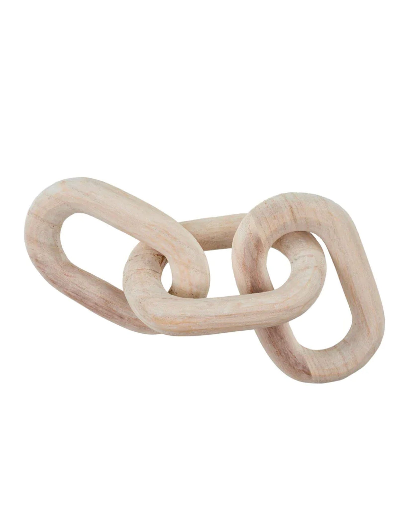 Natural Light Wood Chain Link Decor