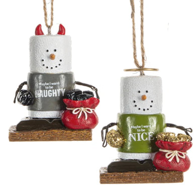 S'mores Naughty Or Nice Ornaments