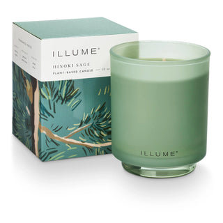 Illume Hinoki Sage Boxed Glass Candle