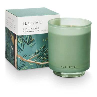 Illume Hinoki Sage Boxed Glass Candle
