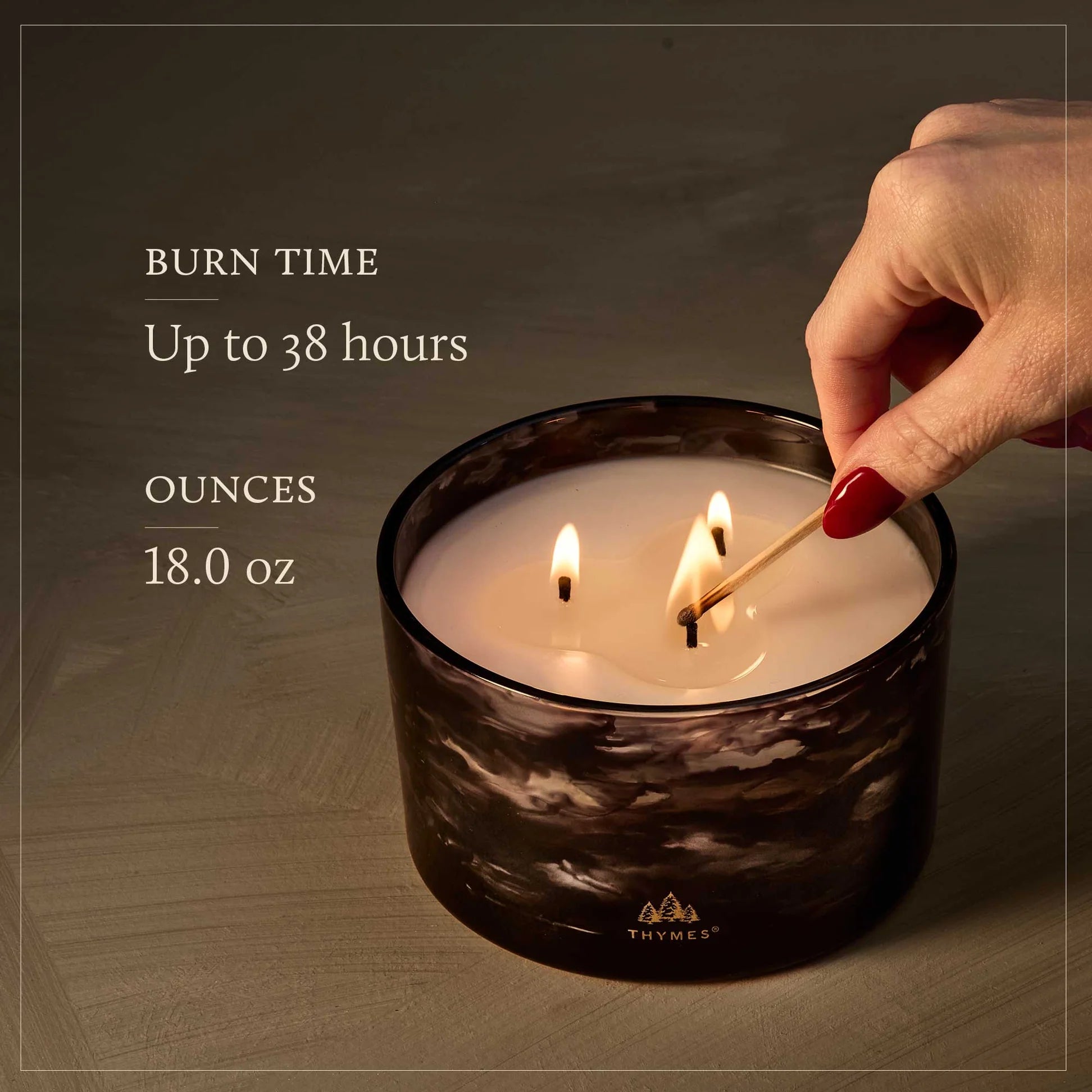 Thymes Noir Woods 3-Wick Poured Candle
