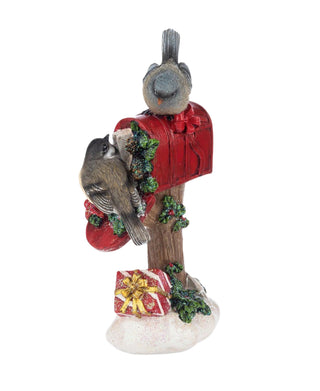 Holiday Bird and Mailbox Shelf Sitter
