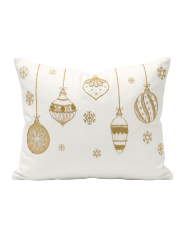 Gold Christmas Ornament Pillow
