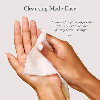Beekman 1802 Pistachio & Dark Cherry Goat Milk Facial Cleansing Wipes