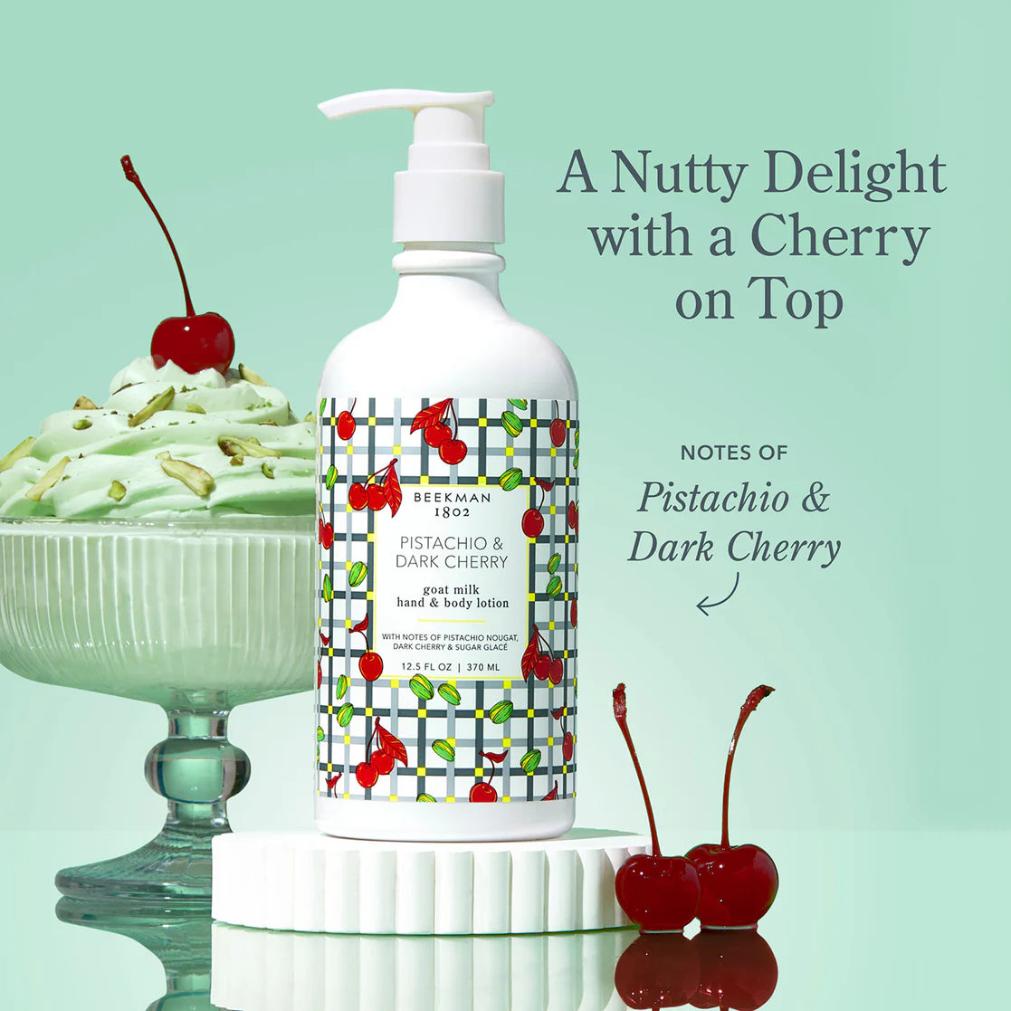 Beekman 1802 Pistachio & Dark Cherry Goat Milk Hand and Body Lotion