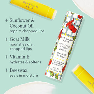 Beekman 1802 Pistachio & Dark Cherry Goat Milk Lip Balm