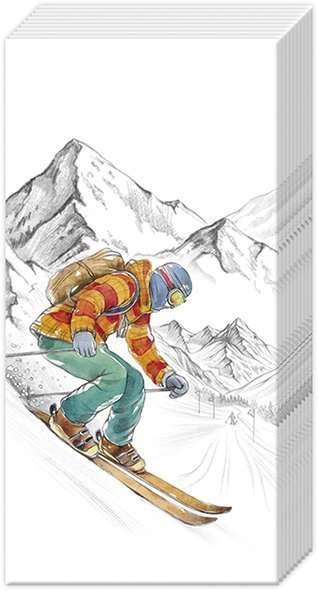 IHR Black Ski Runs Pocket Tissues