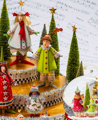 Patience Brewster Arlo Acorn Hat Holiday Caroler Figure