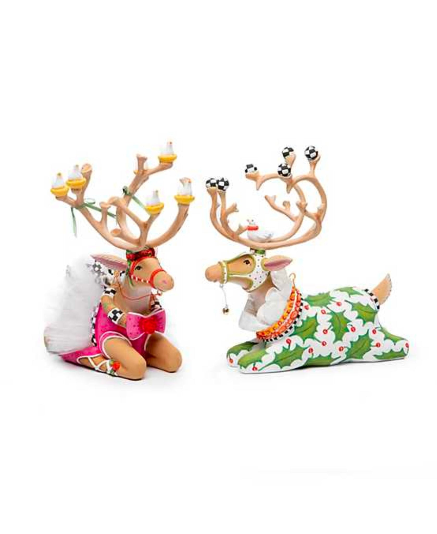 Patience Brewster Dash Away Sitting Dancer Reindeer Figure